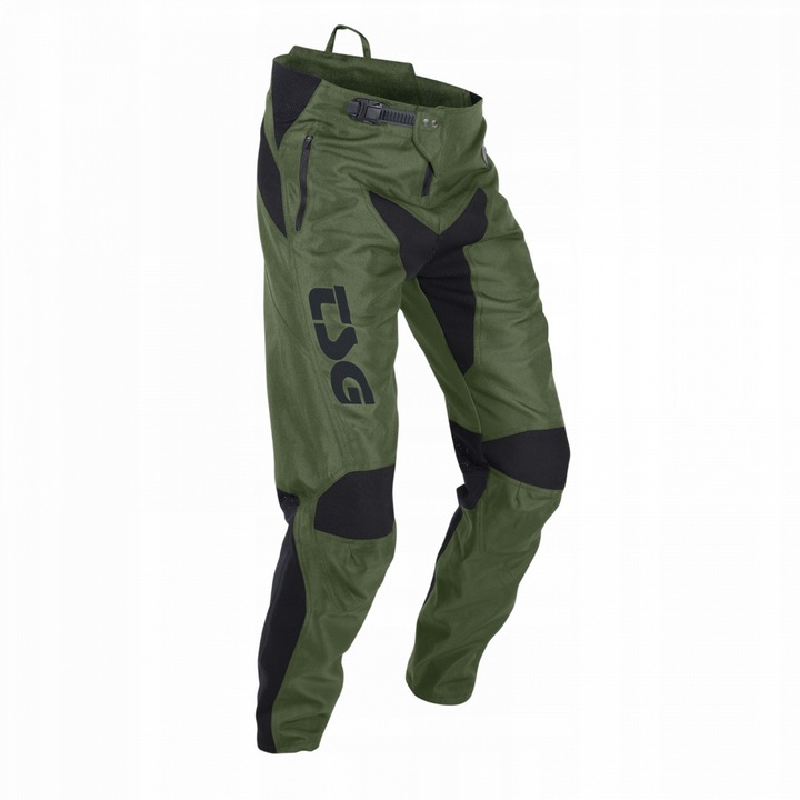 Pantaloni sport TSG Trailz DH 2.0, impermeabili, poliester, Verde/Negru, L