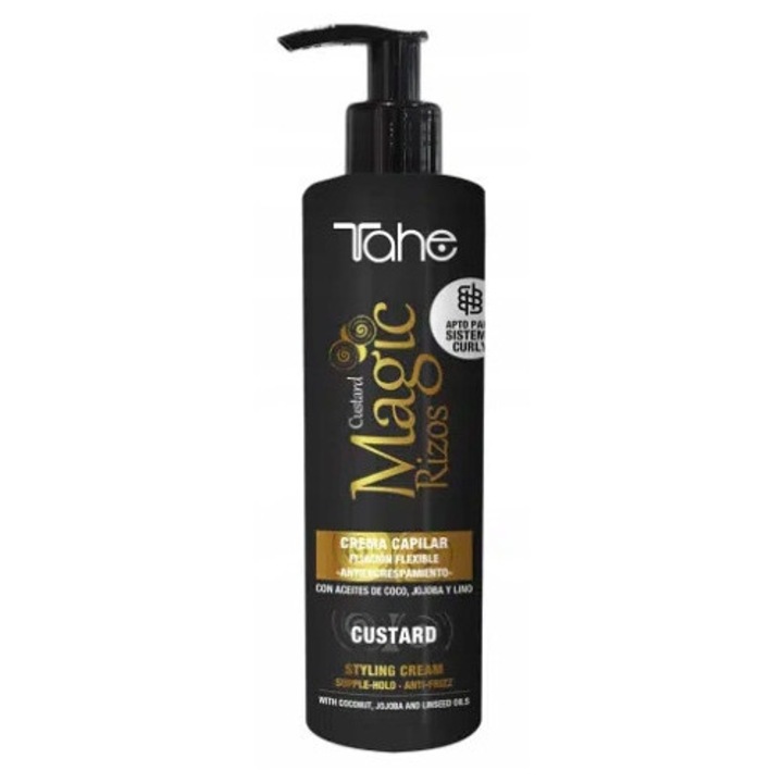 Ceara de par Tahe Magic Rizos, 500ml, pentru par cret, hidratare, fixare elastica
