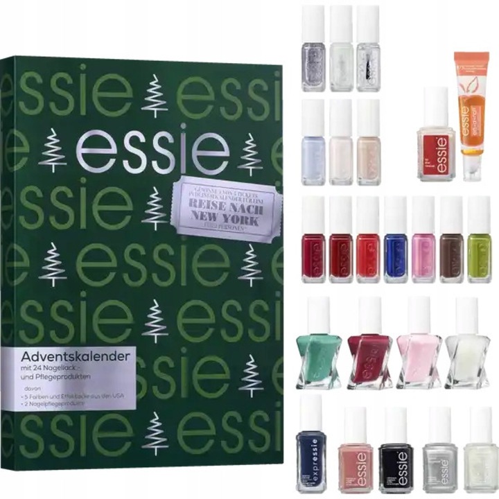 Set Kalendar Advent Essie 2025, 24 produse, culori variate, ingrijire unghii