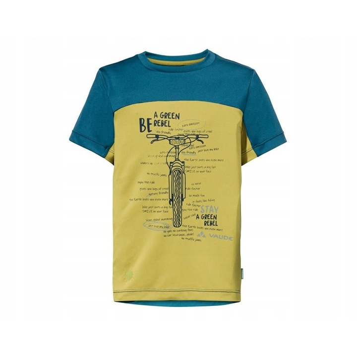 Tricou copii, Vaude, Solaro II, confortabil, multicolor, material reciclat, 146-152 CM