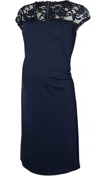 Rochie de maternitate mamalicious MLBLACKIE MIVANA, bleumarin, dantela, fermoar, S INTL