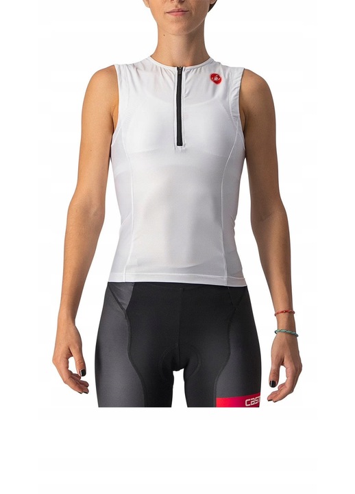Maiou sport dama, CASTELLI, Free 2, aerodinamic, respirabil, poliester/elastan, alb, M INTL