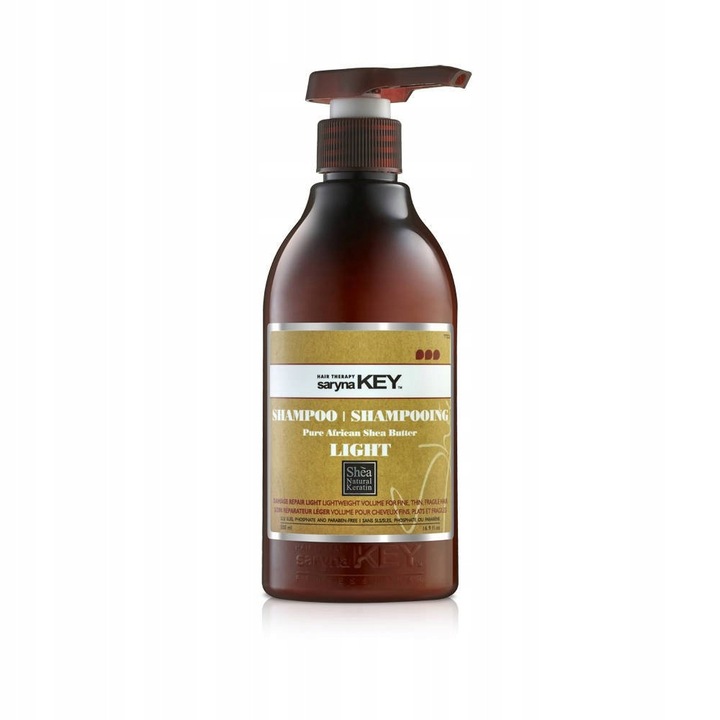Sampon regenerant Saryna Key pentru par subtire 500ml, cu aloe vera si unt de shea