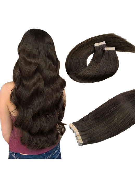 Екстеншъни за коса естествени 20", Doores, 2A#, 95гр, комплект