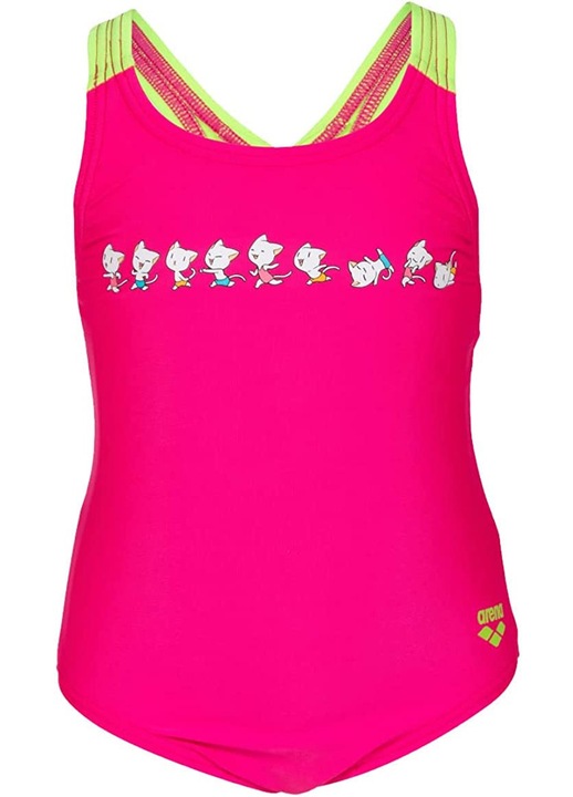 Costum de baie copii ARENA Solid Swim Pro, roz, pentru fete