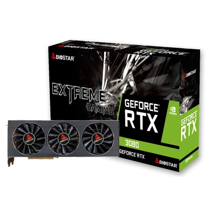 Placa grafica BIOSTAR GeForce RTX 3080 10GB GDDR6X (VN3816RMT3)