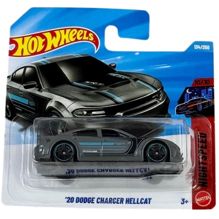 Masinuta Metalica Hot Wheels Dodge Charger Hellcat Gri 2026 1:64