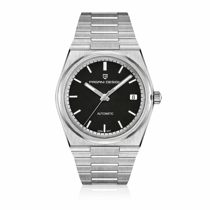 Мъжки автоматичен часовник PAGANI DESIGN PD-1753 – 40 мм, механизъм NH35A Japan, сапфирено стъкло, верижка от неръждаема стомана, водоустойчив, елегантен пилотски стил