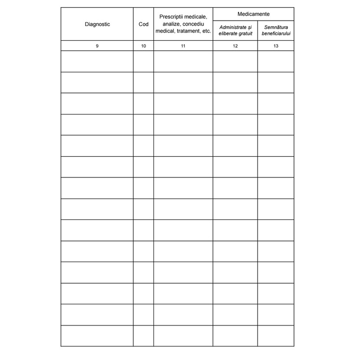Registru consultatii medicale A4, coperta carton 200 gr, 100 file