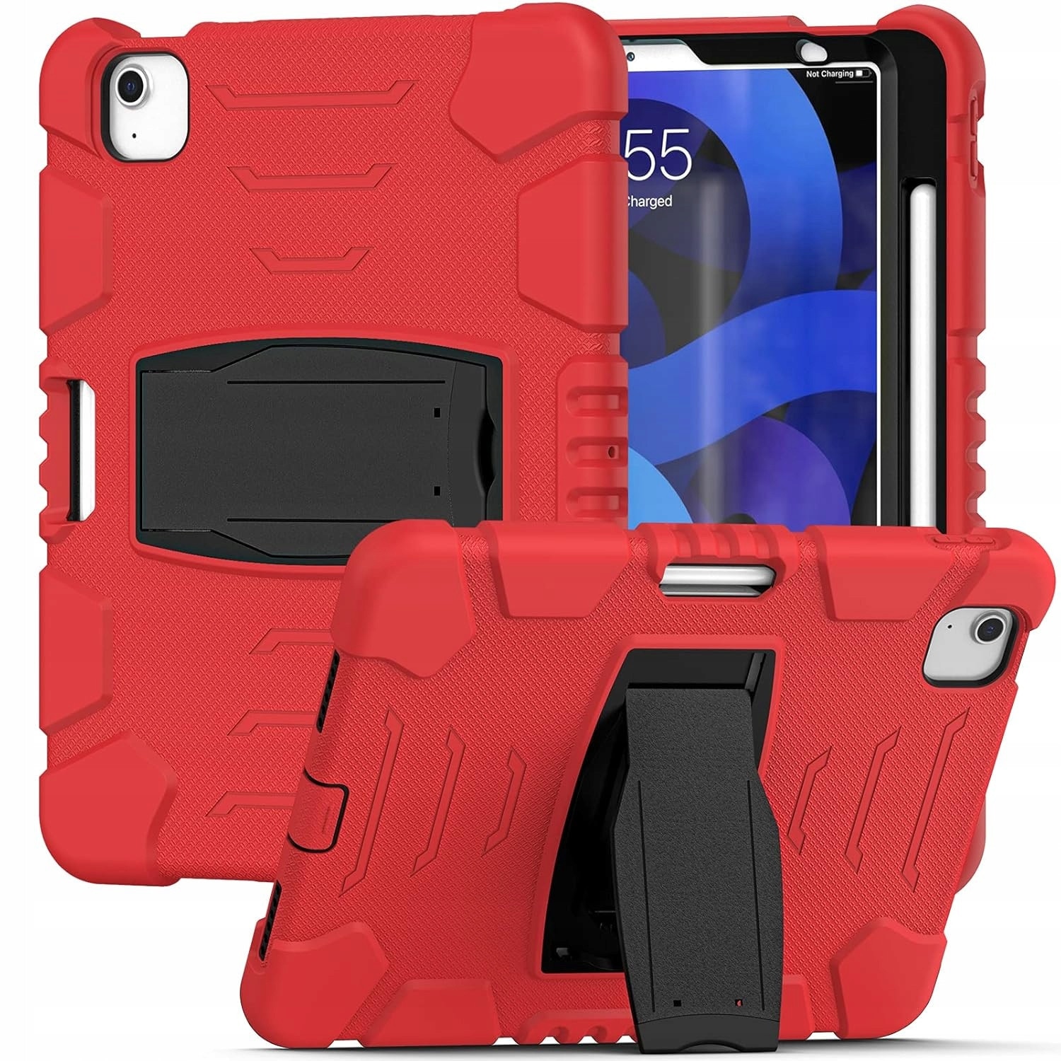 Etui pancerne pentru tableta, rosu, cu suport, 12.9"