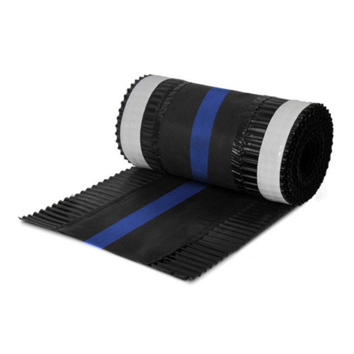 Banda aluminiu xRoll 5m x 240mm, neagra, 0.14mm, pentru acoperis
