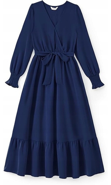 Rochie Midi, Eleganta, Simpla, Bleumarin, L INTL