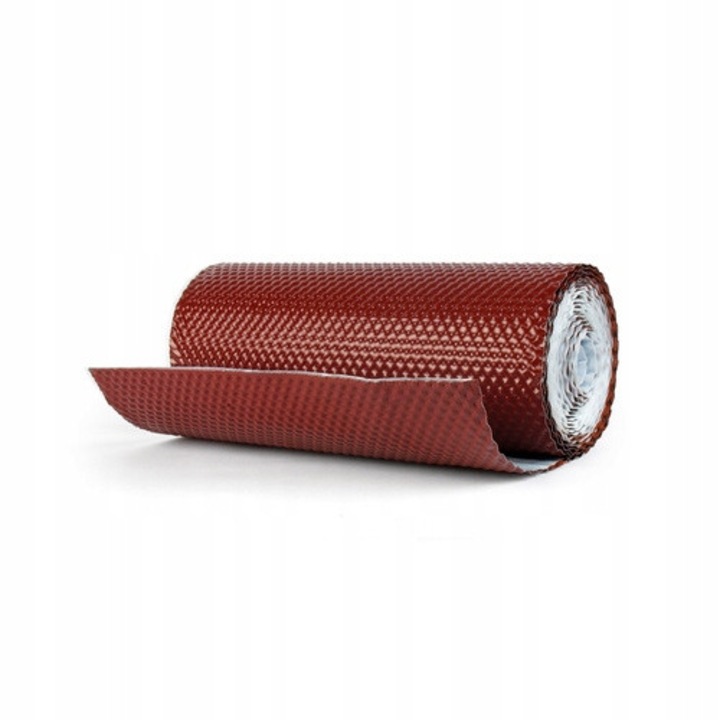 Banda aluminiu 3D RAL 8012 Kasztan, 5m, autoadeziva, rezistenta la intemperii, 300x0.14mm