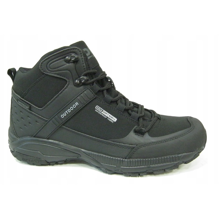 DK férfi sport bakancs, PREDATOR modell, trekking, fekete, SoftShell, 39 EU