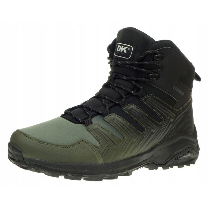 DK túrabakancs, FOREST HIGH modell, magas szárú, khaki színű, SoftShell anyag