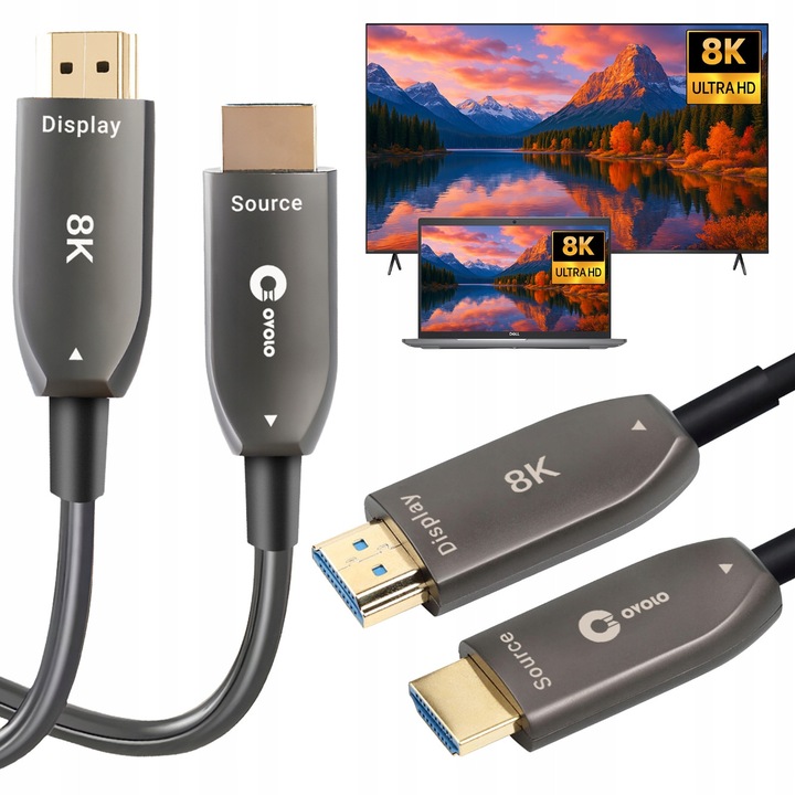 Cablu HDMI AOC optic 10m, Ultra HDTV, eARC, Dolby Atmos, 8K, 3D