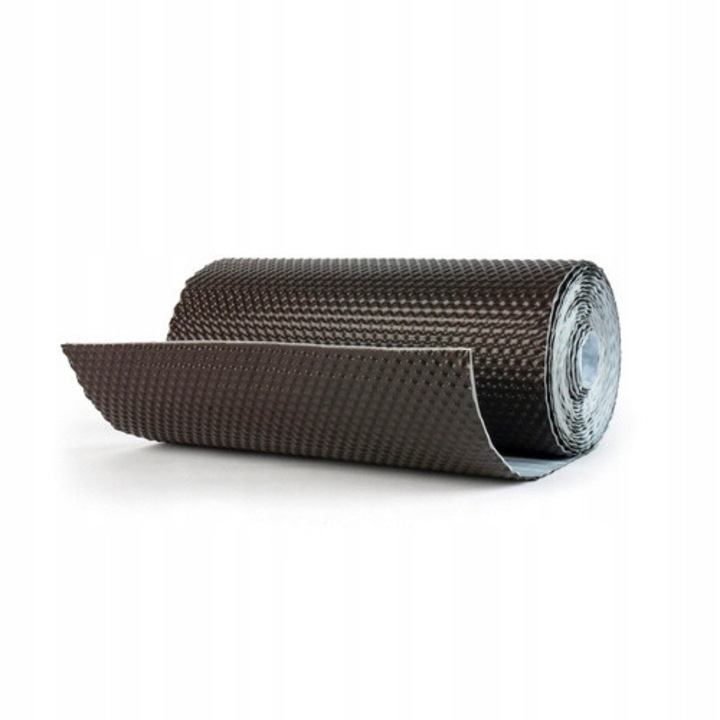 Banda aluminiu 3D pentru acoperis, DQ-PP, RAL 8019, 300mm x 5m, autocolanta, rezistenta la intemperii