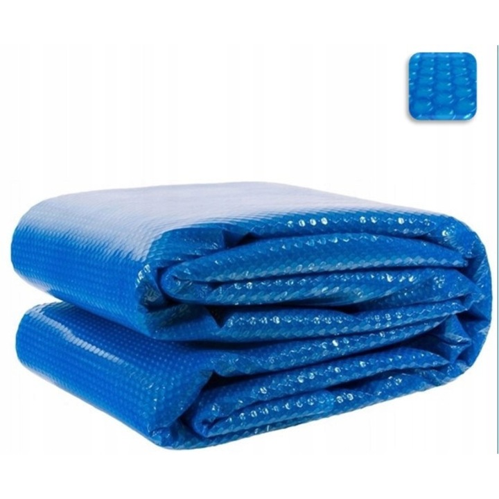 Соларна покривка за басейн, 160 микрона, синя, 305 см, комплект