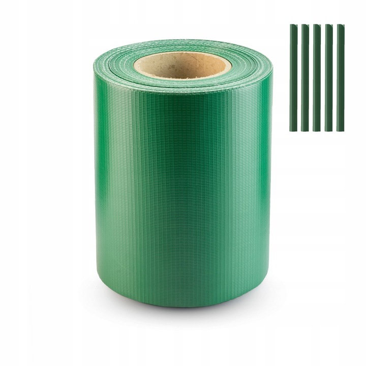 Banda de gard Bradas 19cm 35m verde, set cu 20 clipsuri