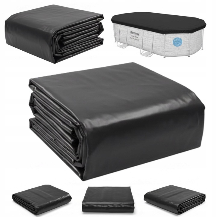 Покривало за басейн Best, овално, 488x305см, устойчив на атмосферни влияния материал, защита срещу листа и насекоми