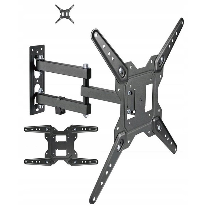 Suport TV rotativ 20 inch, Panasonic, reglabil, 6-40cm distanta de perete