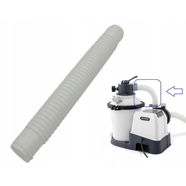 Intex 26642, 26642GS homokszűrő szivattyú rövid csatlakozó tömlő, 32mm, rugalmas anyag