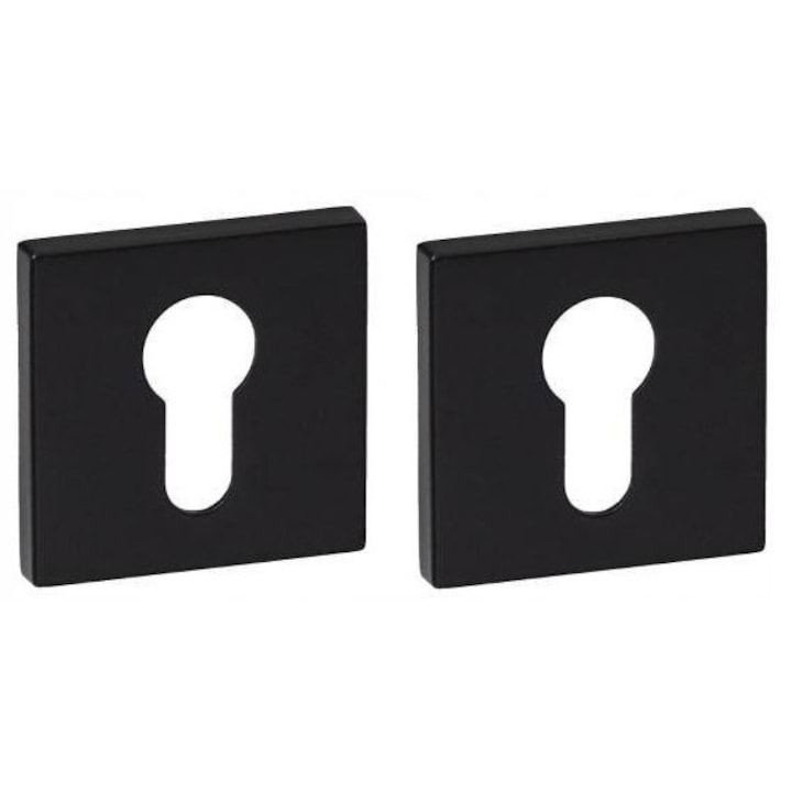 Rozeta patrata, VDS R67 FIT BIS, negru mat, 50x50mm