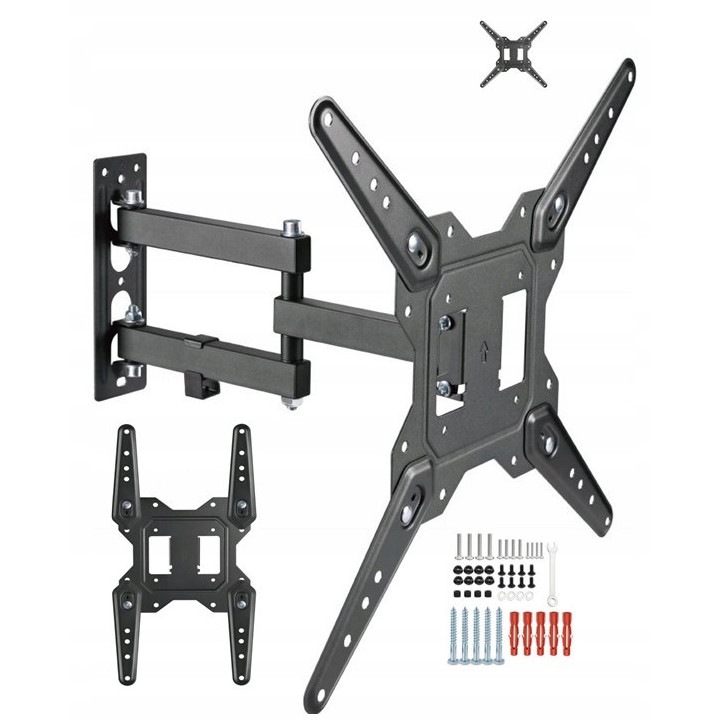 Suport TV rotativ 22 inch, Telefunken, reglabil, 6-40cm distanta de perete