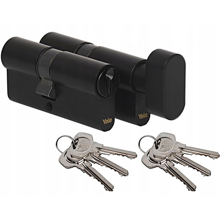 Cilindru usa Yale Y500, 30x40mm, 6 chei, negru, set