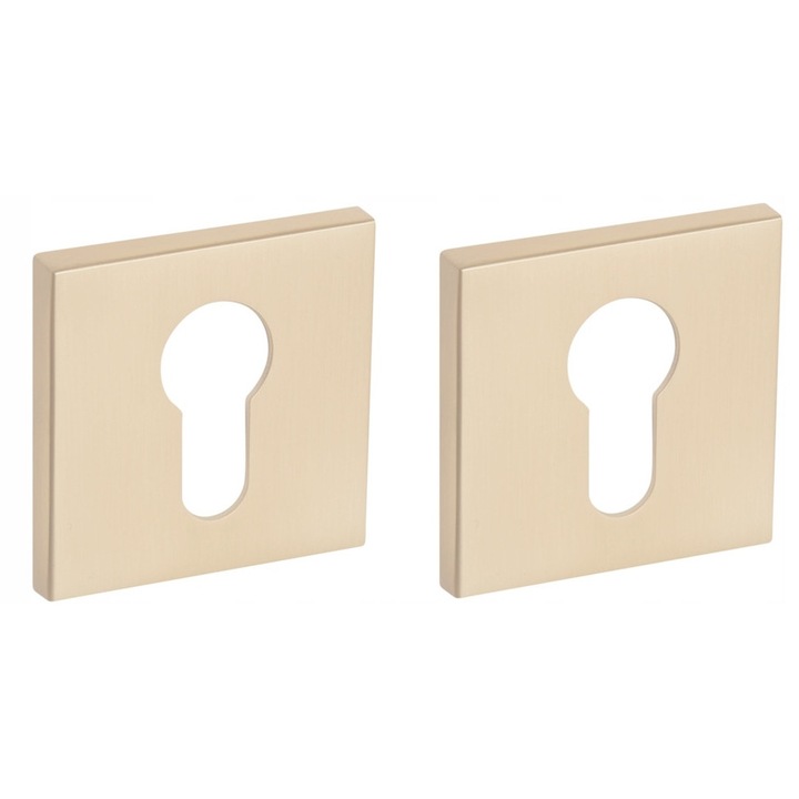 Set 2 rozete usa VDS, 50x50mm, auriu