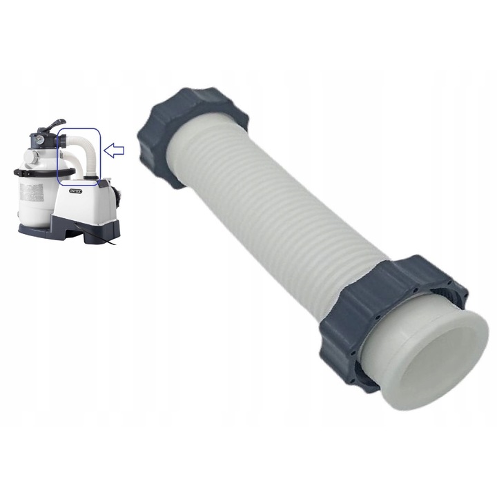 Intex 38mm csatlakozótömlő 26644 homokszűrőhöz, ellenáll a külső körülményeknek