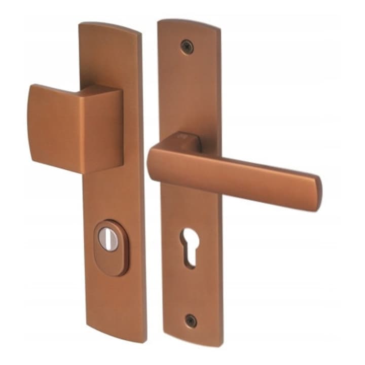 Maner usa exterior VDS EXIT Rozstaw 72mm, 3 clasa anti-efractie, patina, 52x254mm