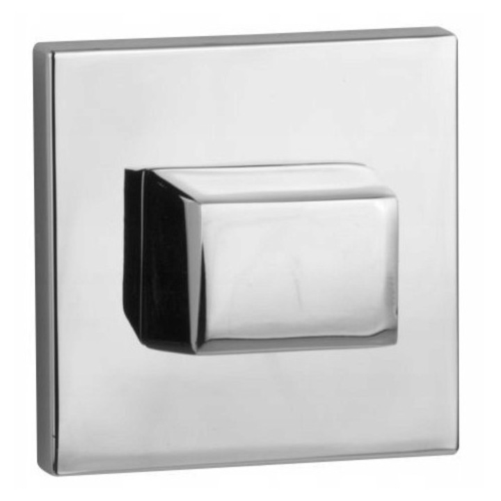 Broaste si yale, rozeta kwadrat, crom, set complet, 6mm