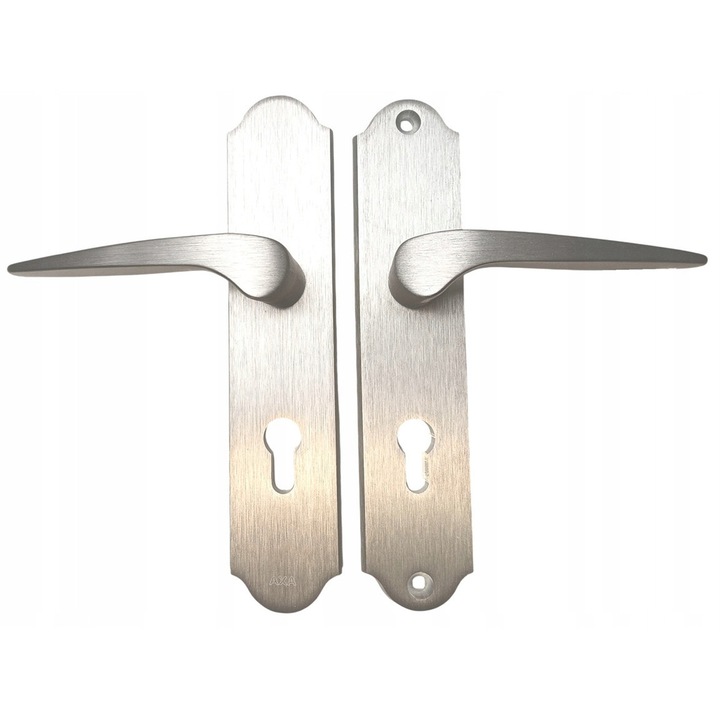 Maner usa RETRO, AXA, F1 - srebrny, 72mm, set cu 2 suruburi