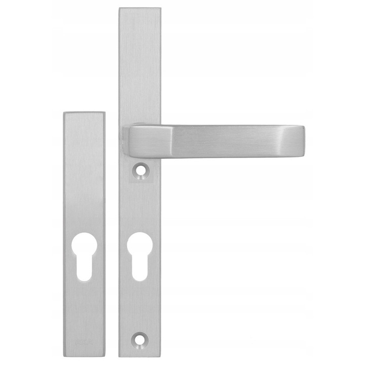 Maner usa AXA, model Verona, aluminiu, finisaj inox, 30mm x 12mm, set cu clama