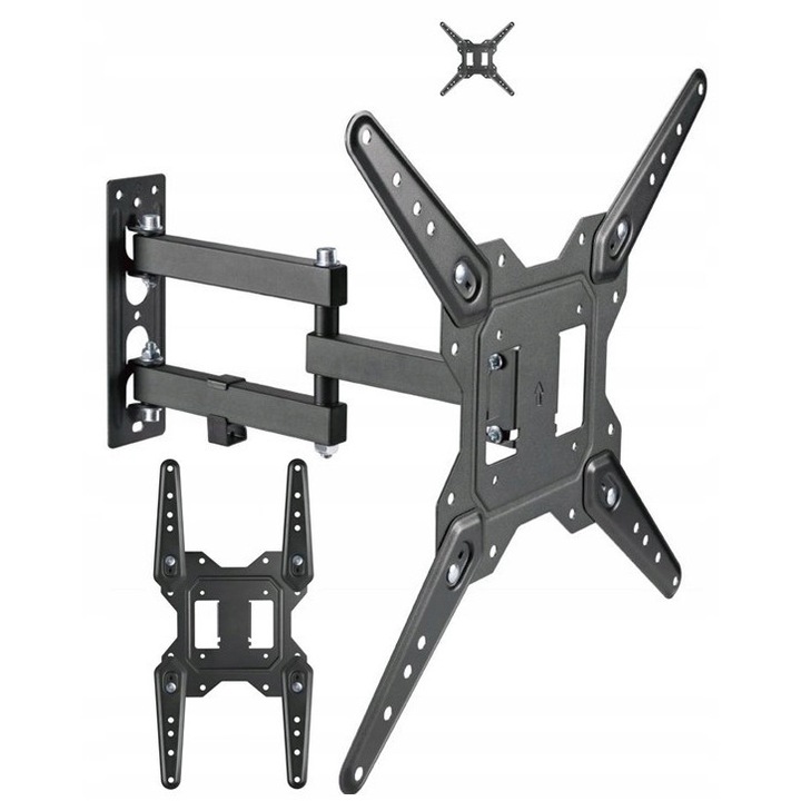 Suport TV HD8332, reglabil, 6-40cm distanta de perete, 15° inclinare, rotativ