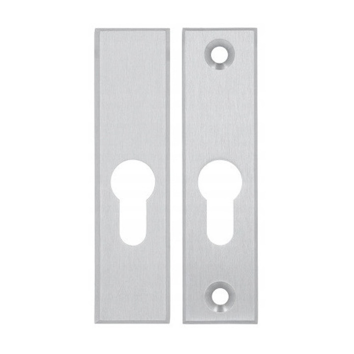 Rozeta exterioara AXA SLIM PLUS, 117x30mm, aluminiu, argintie