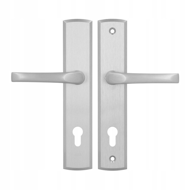 Klamka zewnetra AXA, lunga si scurta, argintie, 92mm