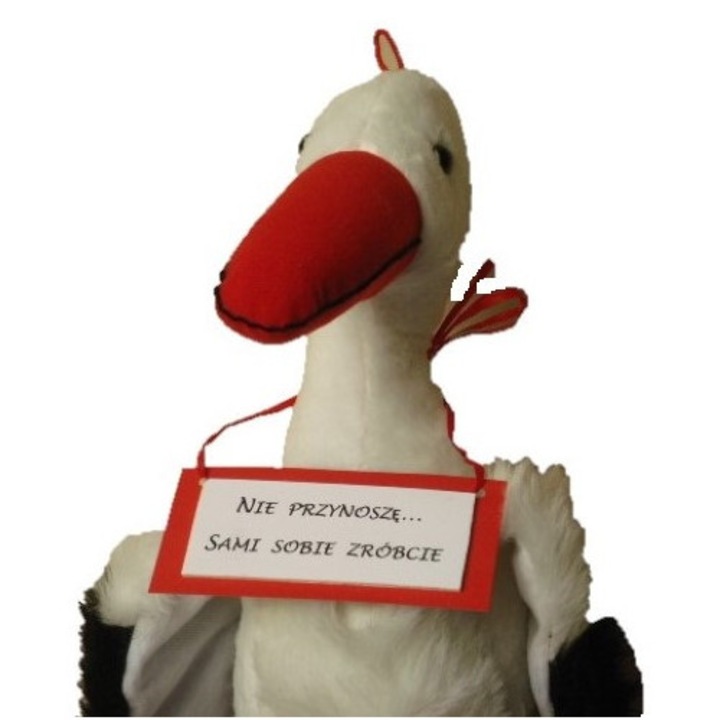 Плюшена играчка, Sun-day, щъркел, 60 см, мека