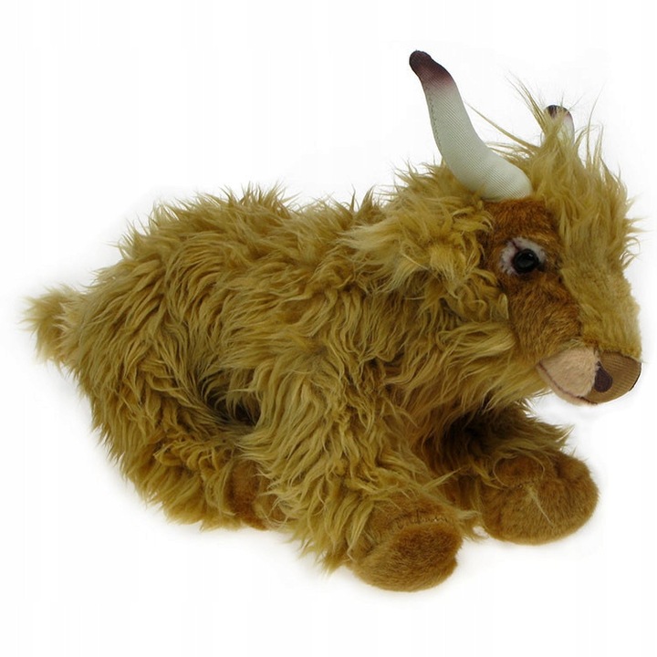 Jucarie de plus, Uni-Toys, vaca scotiana, 26cm, ecologica, 23x16x26cm