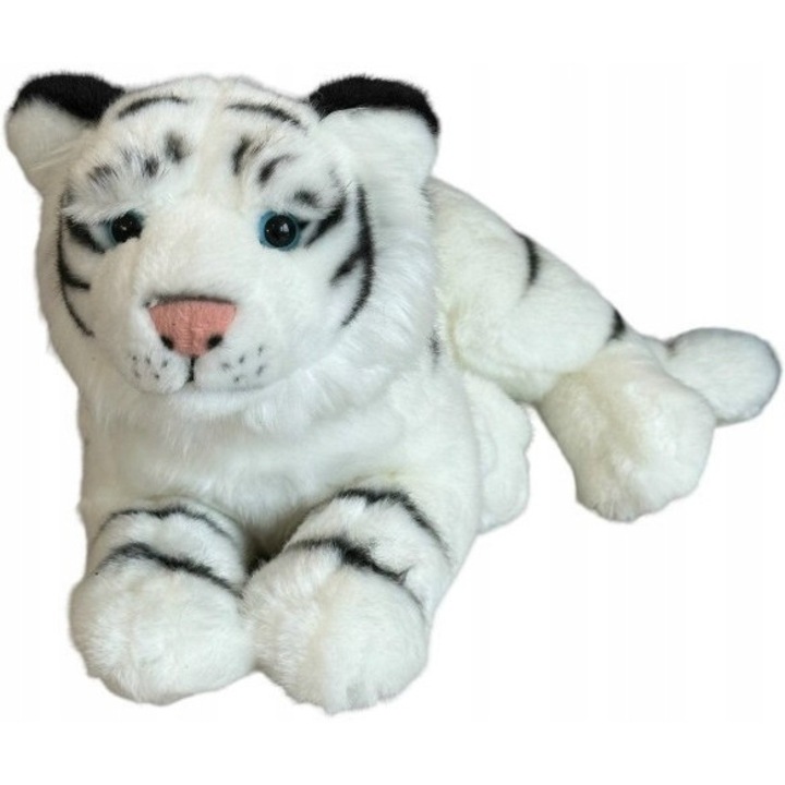 Jucarie de plus Tigru Alb Culcat 28cm
