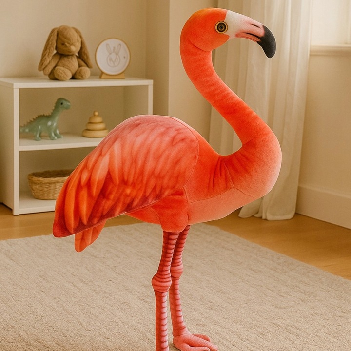 Плюшена играчка Фламинго Dubi, 55см, розова, декоративна и приятелска