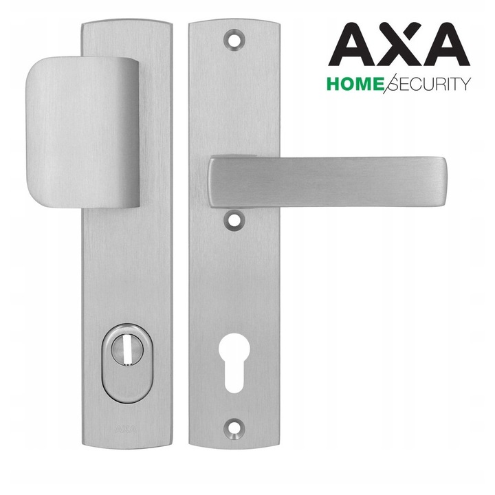 Maner usa AXA Apollo, antiefractie, aluminiu, 92mm, 242x52mm, set complet