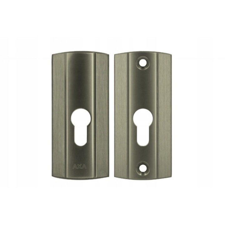 Rozeta AXA Prestige F9, tytan, 117mm, set montaj, 3 clasa de siguranta