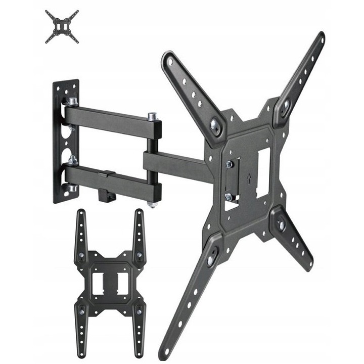 Hyundai FLR32TS511SMART forgatható TV állvány, állítható, stabil, 6-40cm, fekete