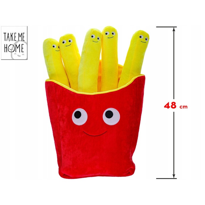 Jucarie de plus Take Me Home, masca de perne, cartofi prajiti, 48cm
