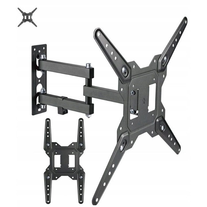 Suport TV HKC 32C1NHD, reglabil, rotativ, 6-40cm, negru