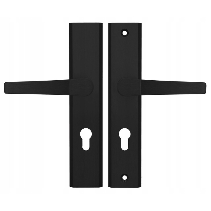 Klamka exterioara AXA Fast Premium, 72mm, aluminiu, neagra, set complet