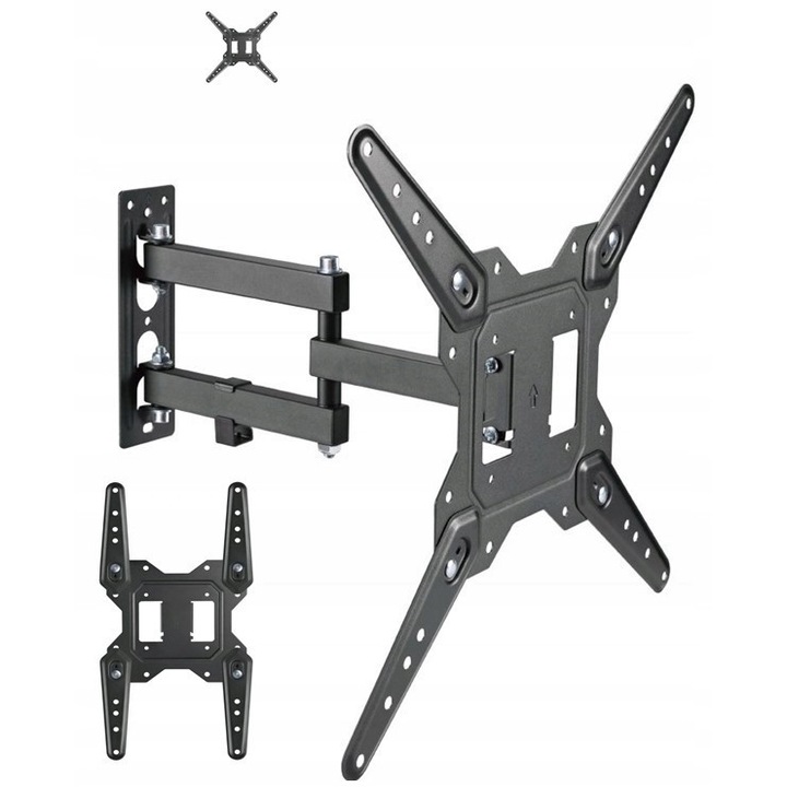 Suport TV rotativ pentru Sony KDL-32R410B, reglabil, stabil, 6-40cm, negru