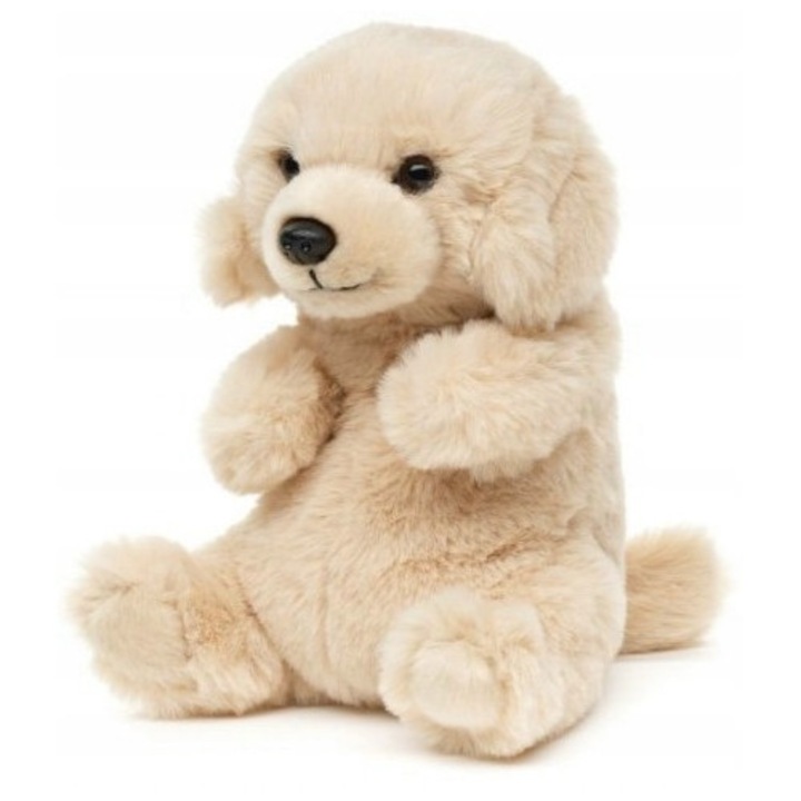 Jucarie de plus Piesek Labrador Siedzacy, 17cm, nuante de brown si beige